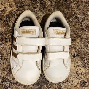 Toddler girls, size 8, adidas sneakers